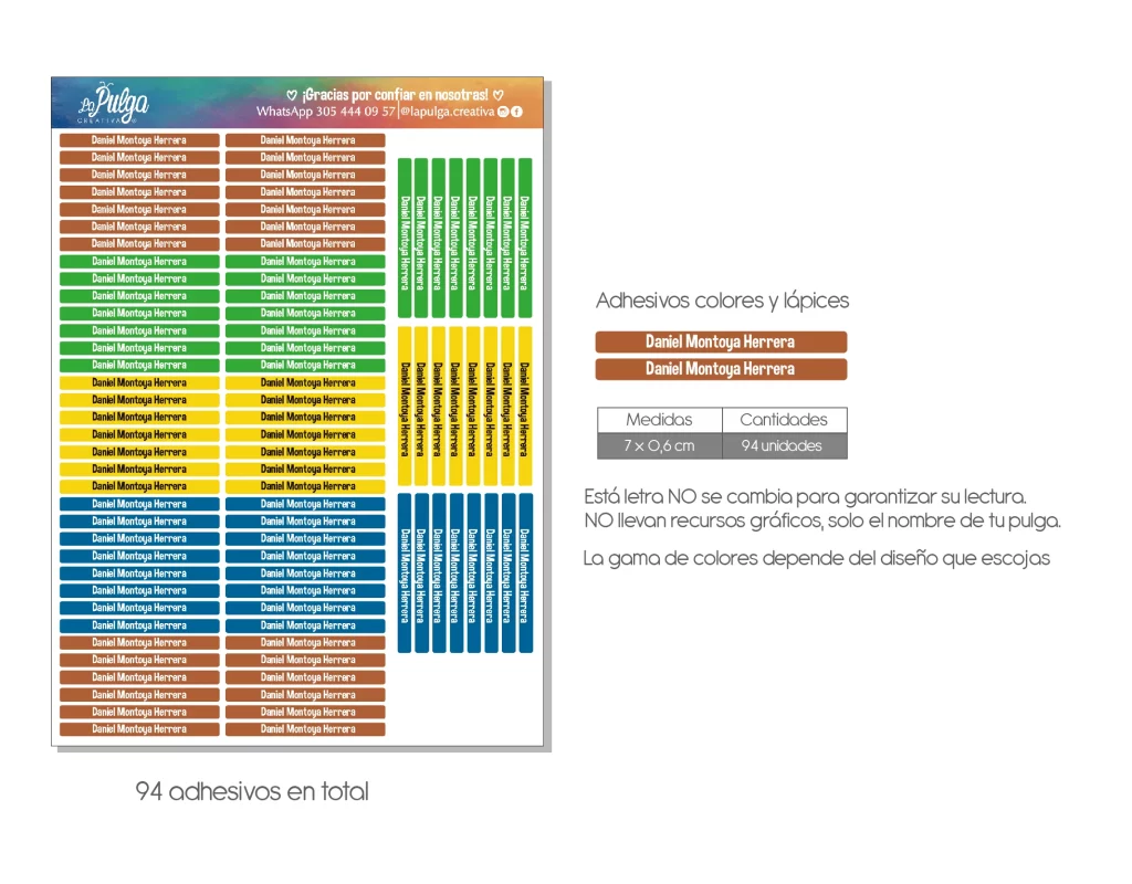 Adhesivos Colores y Lápices - Imagen 2