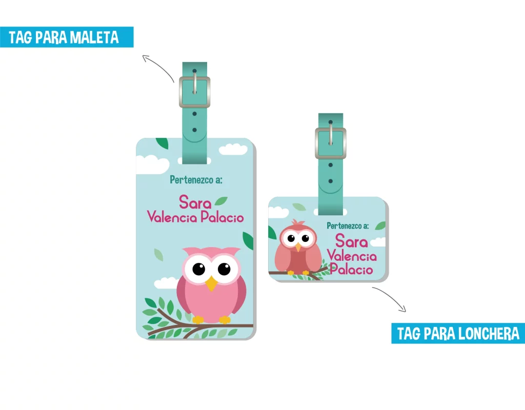 Tags para Maleta y Lonchera