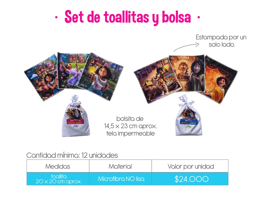 SET DE TOALLITAS Y BOLSA - Imagen 2