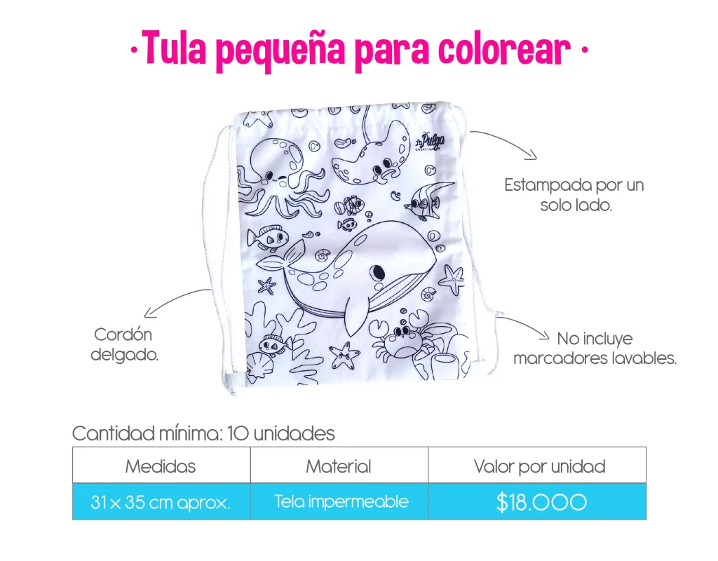 TULA PEQUEÑA PARA COLOREAR - Imagen 2