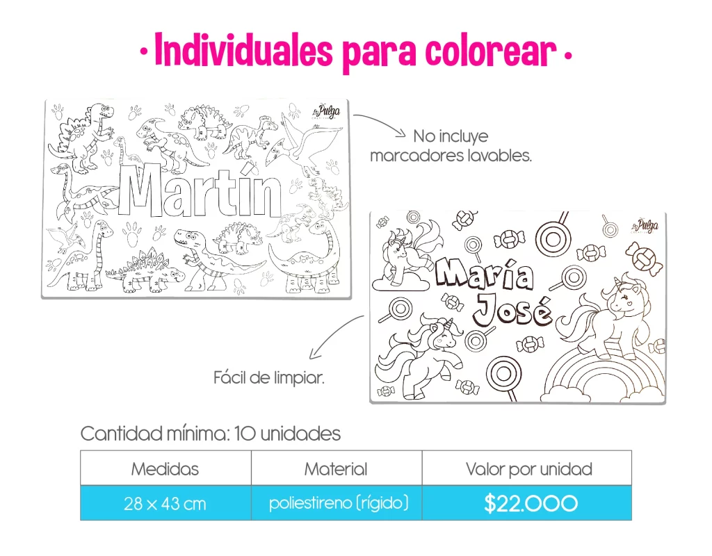 INDIVIDUALES PARA COLOREAR - Imagen 2